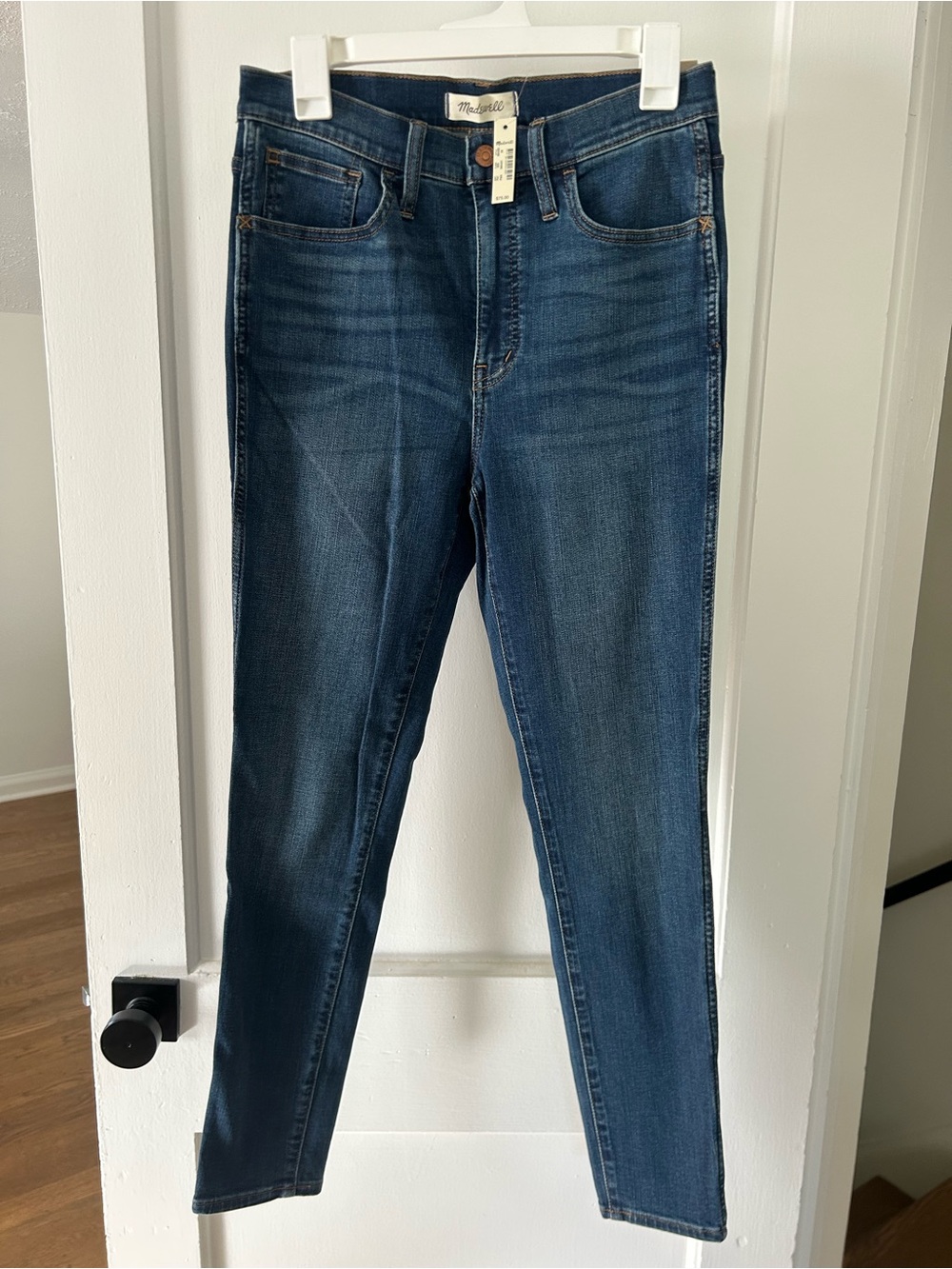 Madewell Road Tripper Dark Blue High-Rise Skinny Jeans Size 28 NWT